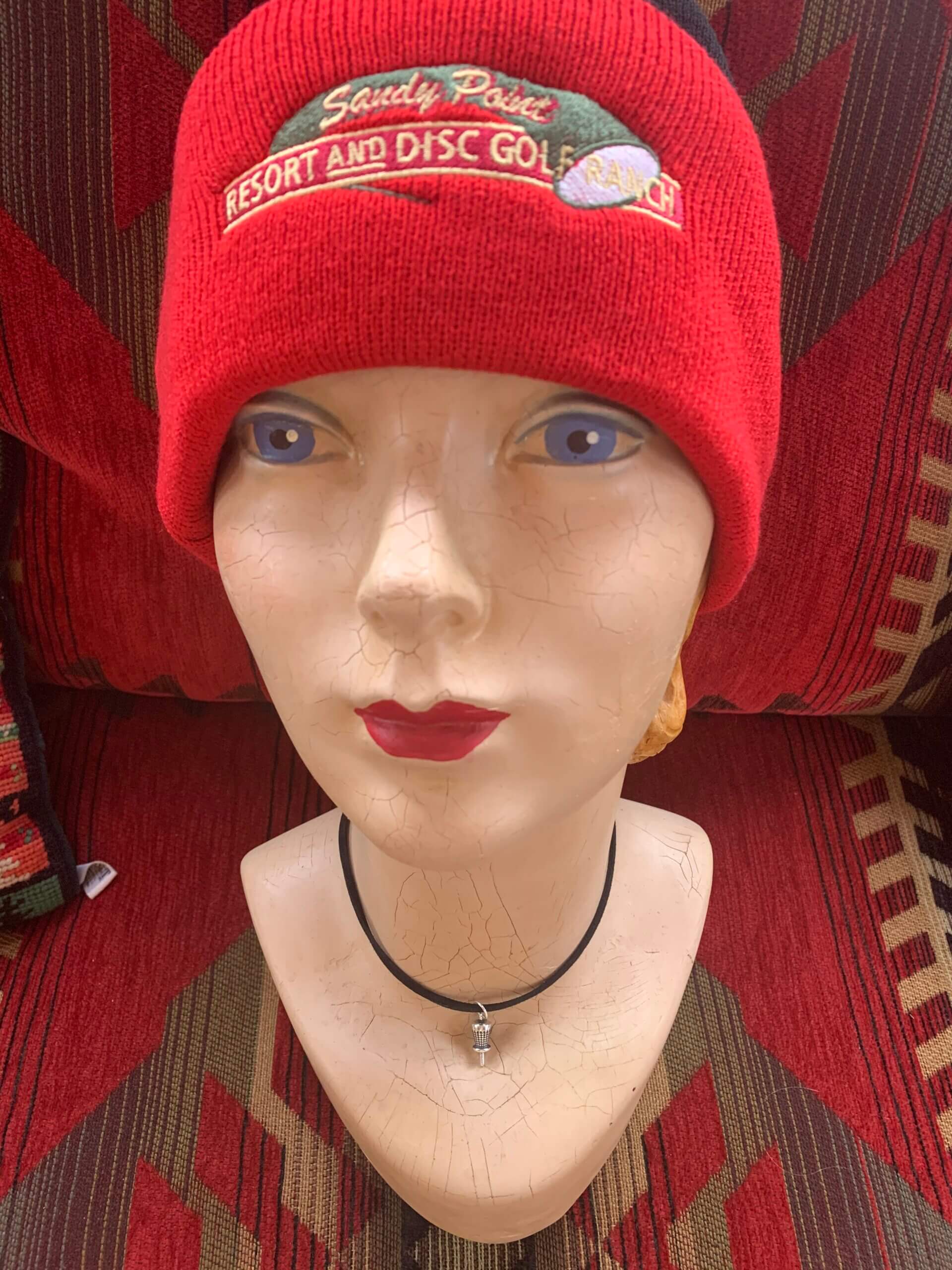 Disc Golf Basket Choker on Leather (008) - Image 4