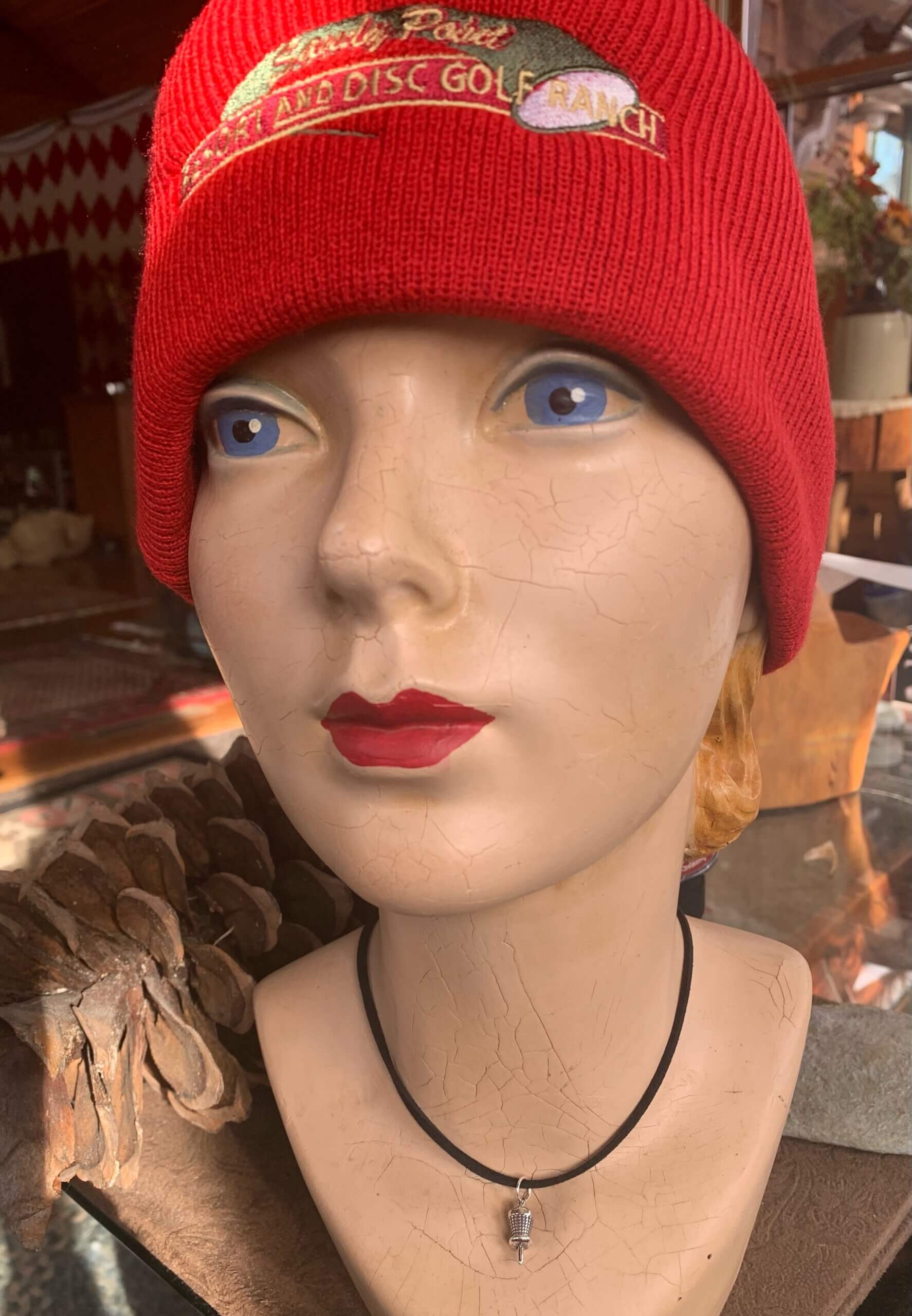 Disc Golf Basket Choker on Leather (008) - Image 5