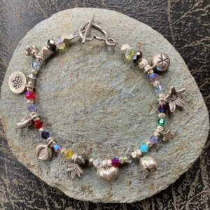 Crystal Silver Charm Bracelet (100)