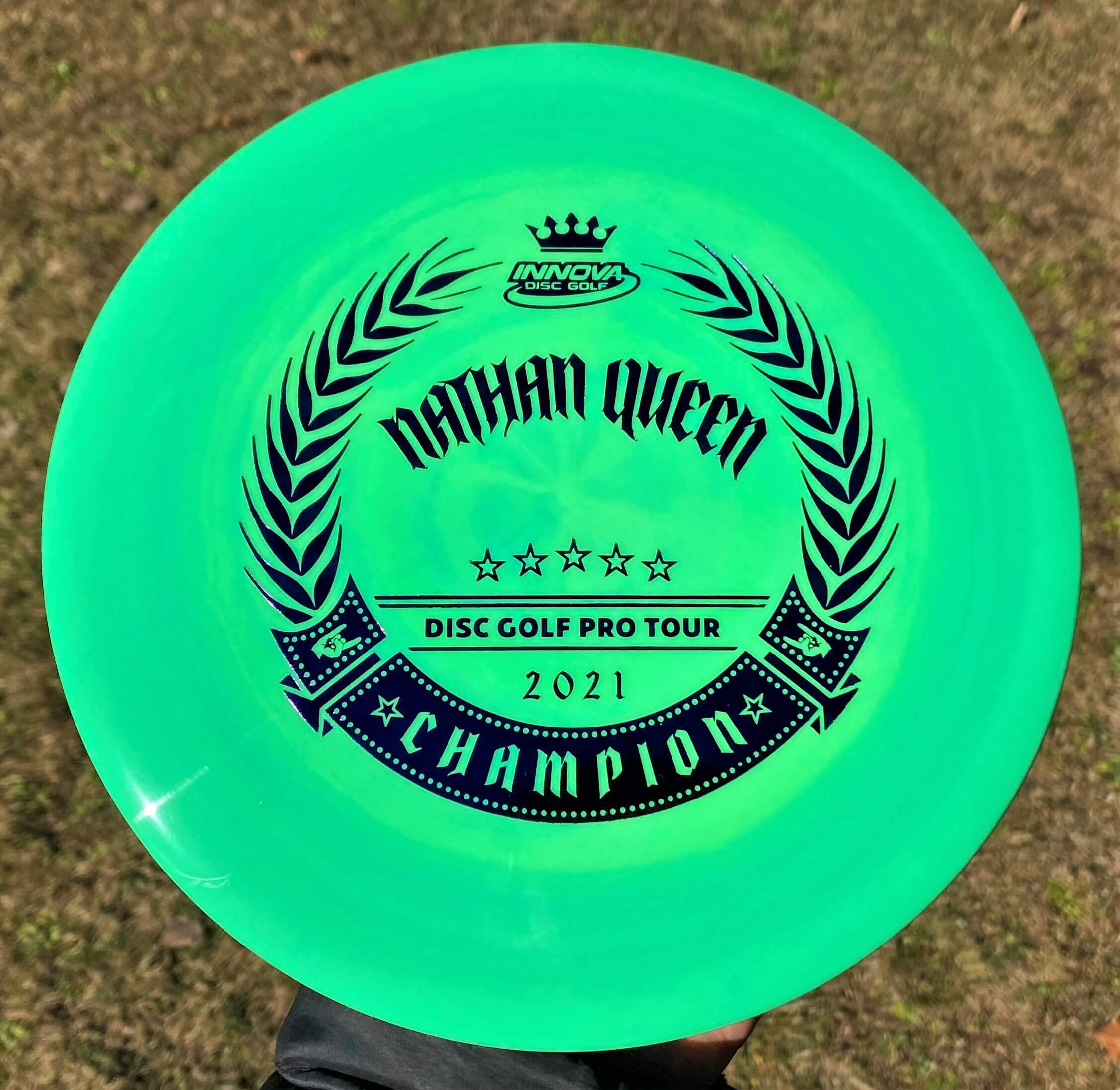 Disc Golf Pro Tour Champion Nathan Queen Commemorative Swirly Star