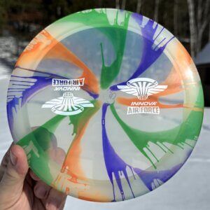 I-DYED CHAMPION GORGON w/2 Innova Air Force stamps -- 168 grams (3603)