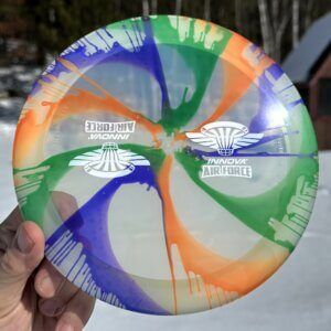I-DYED CHAMPION GORGON w/2 Innova Air Force stamps -- 167 grams (3604)