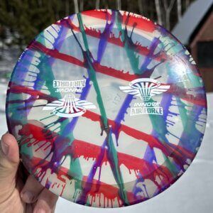 I-DYED CHAMPION GORGON w/2 Innova Air Force stamps -- 171 grams (3647)