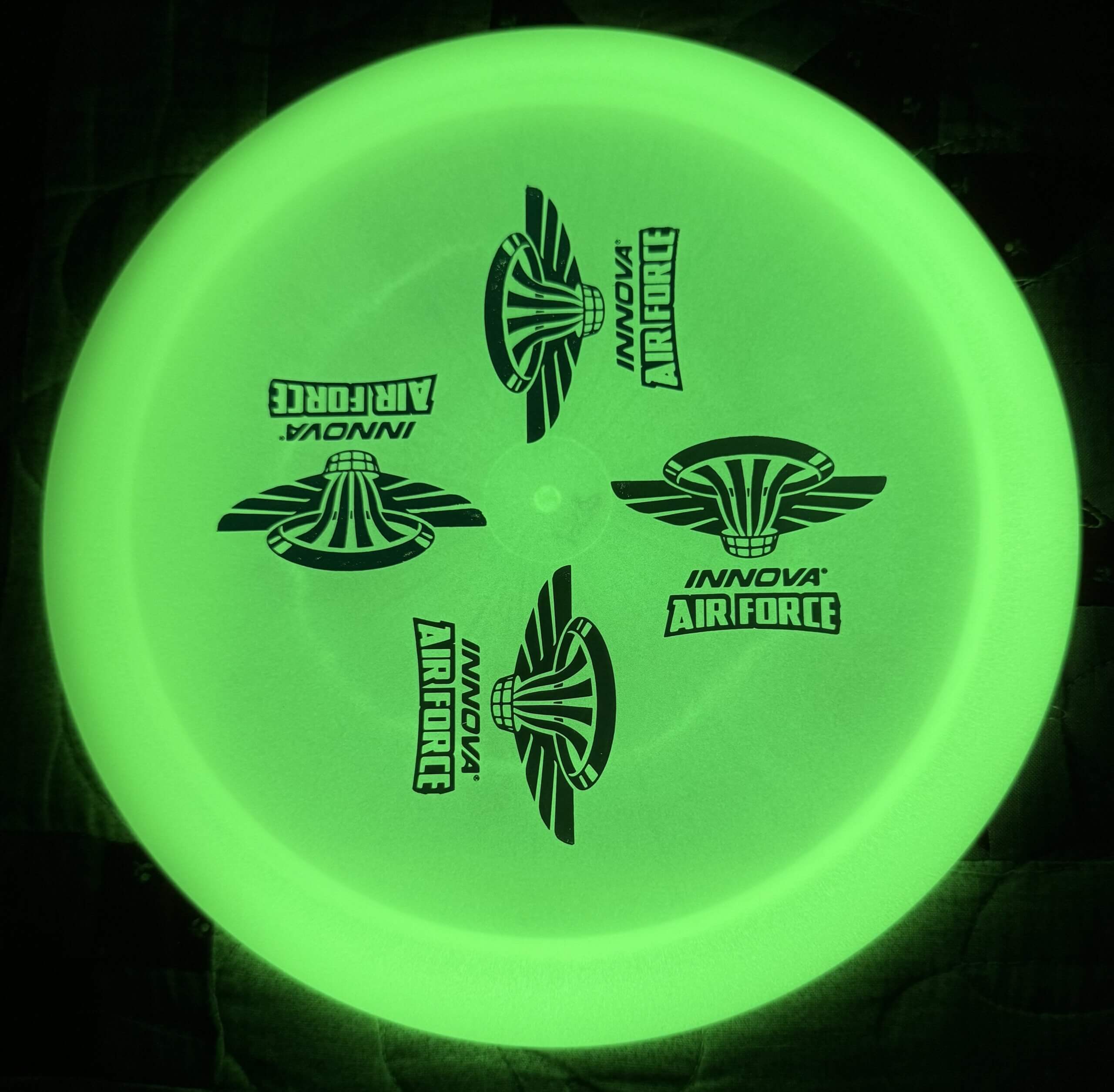 Proto Glow Champion MAMBA w/4 Innova Air Force stamps -- 158 grams (6882) - Image 2
